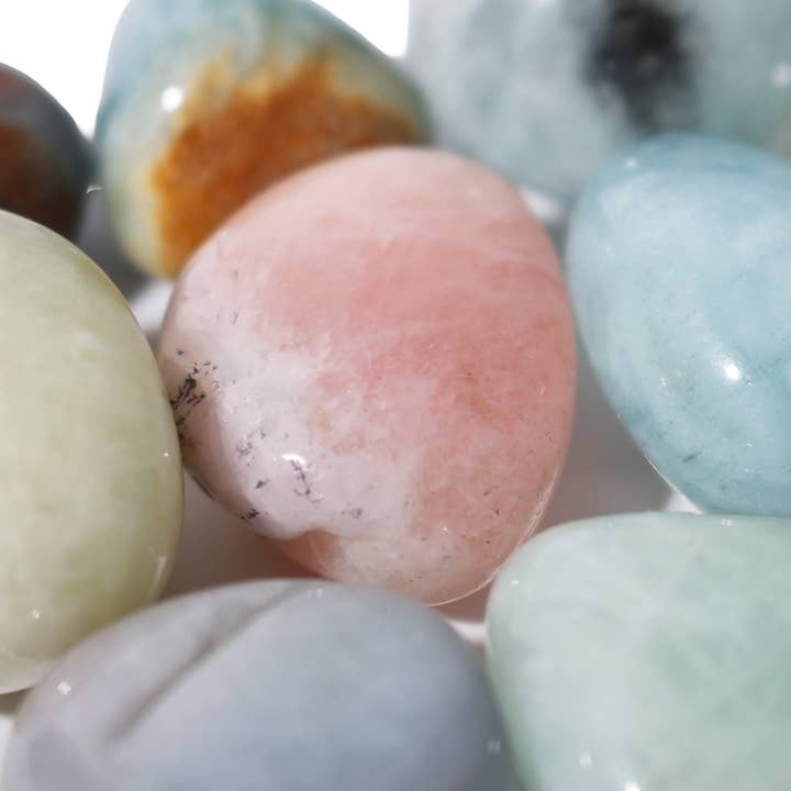 Stonebridge Imports - Wholesale Spiritual Stone/Crystal - Morganite and Aquamarine Tumbled Stones3