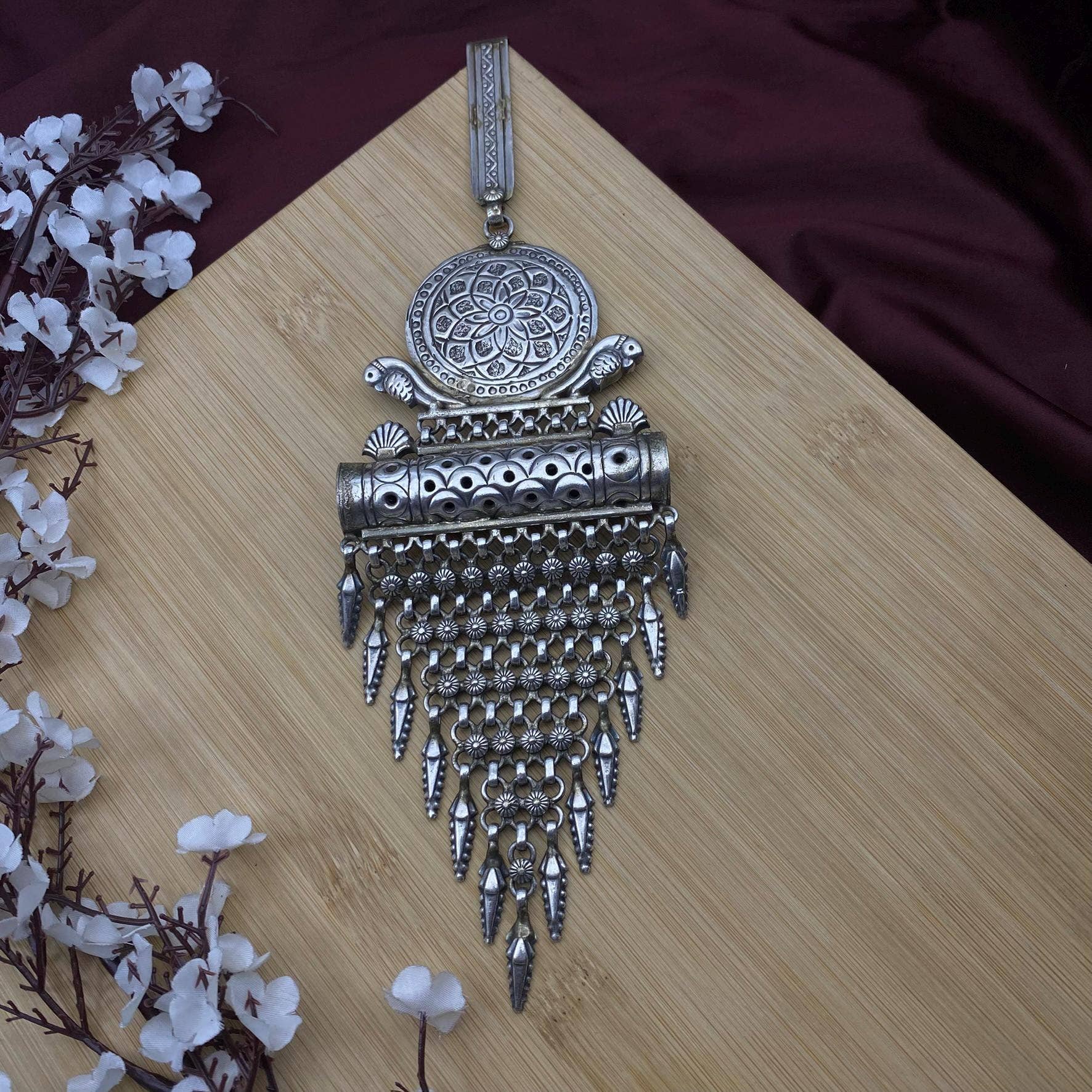 Quirky Fashions – wholesale Keychain – Women's – Silver Mandala Challa Key Chain | Ethnic Waist Jewelry3