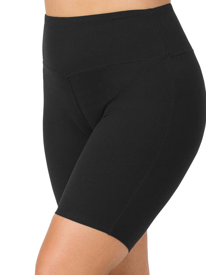 .SI-22356 Plus cykelshorts med borstad mikrofiber med bred linning för wholesale av 42POPS