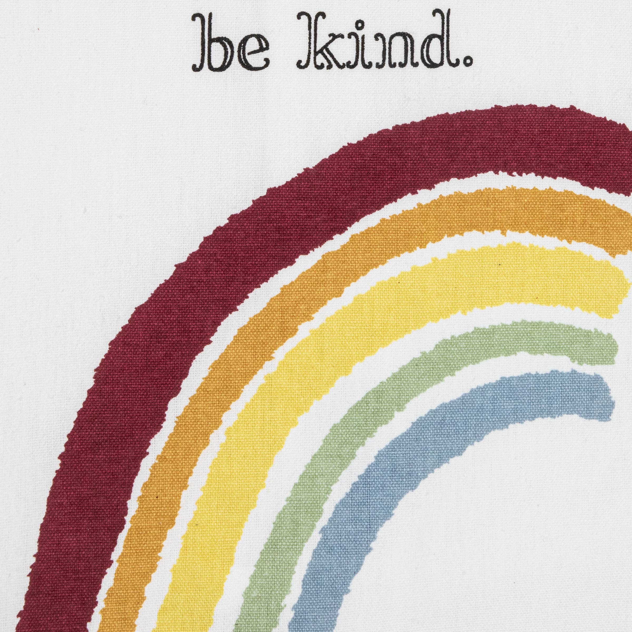 Foreside Home & Garden - Wholesale Tea Towel - Be Kind Rainbow Tea Towel3