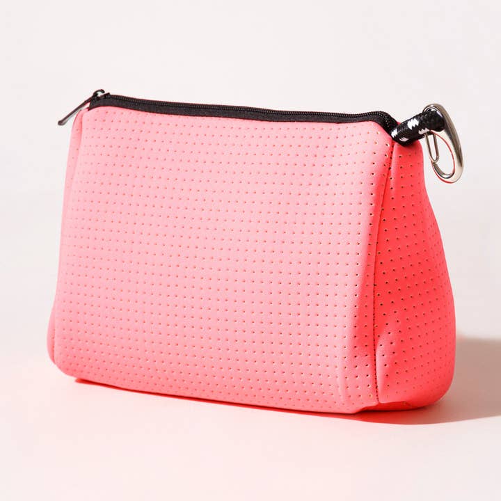 LARGE NEOPRENE POUCH NEON PINK for wholesale by Pop Ups Brand
