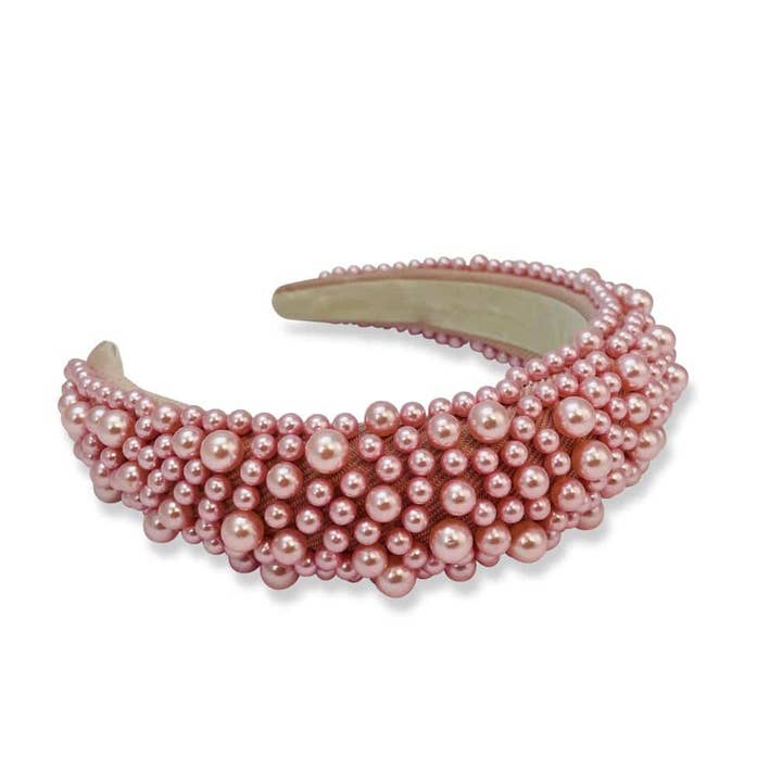 AXESSI - Wholesale Fashion headband – women's - Pink Pearl Headband3