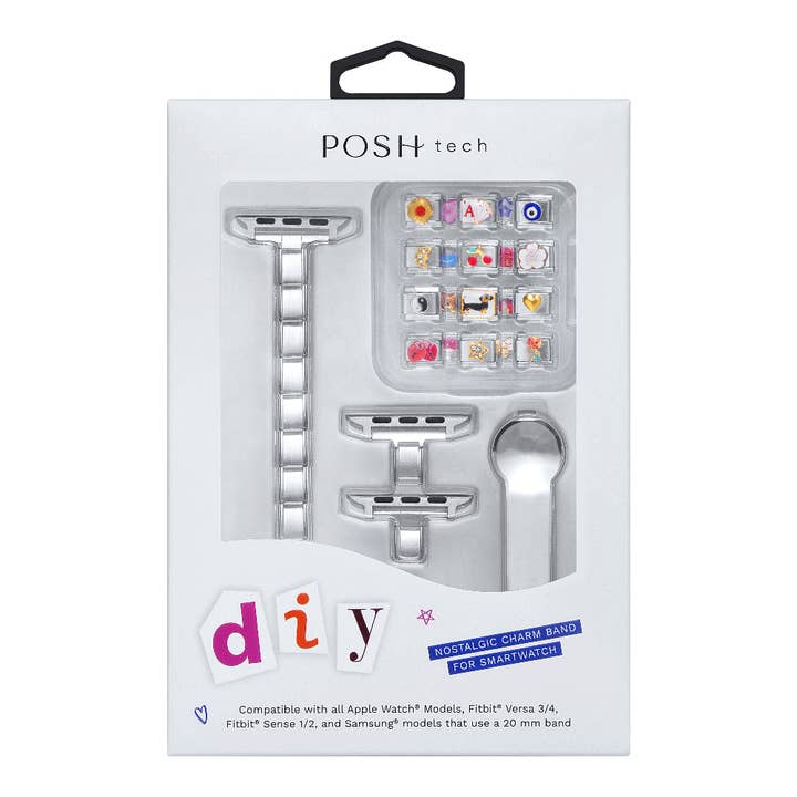 Nostalgic DIY Charm Band for Apple Watch, Fitbit, Samsung for wholesale by Posh Tech