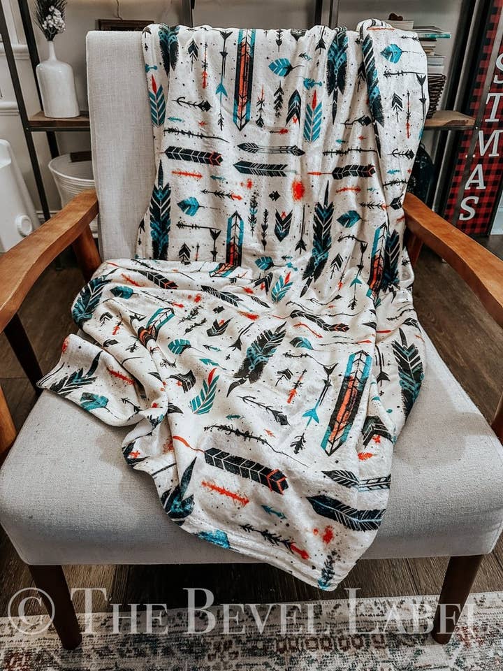 Spirits Velveteen Plush Blanket, Cozy Home Decor, Perfect for Snuggling, Rustic Gift, Bohemian Style for wholesale by THE BEVEL LABEL