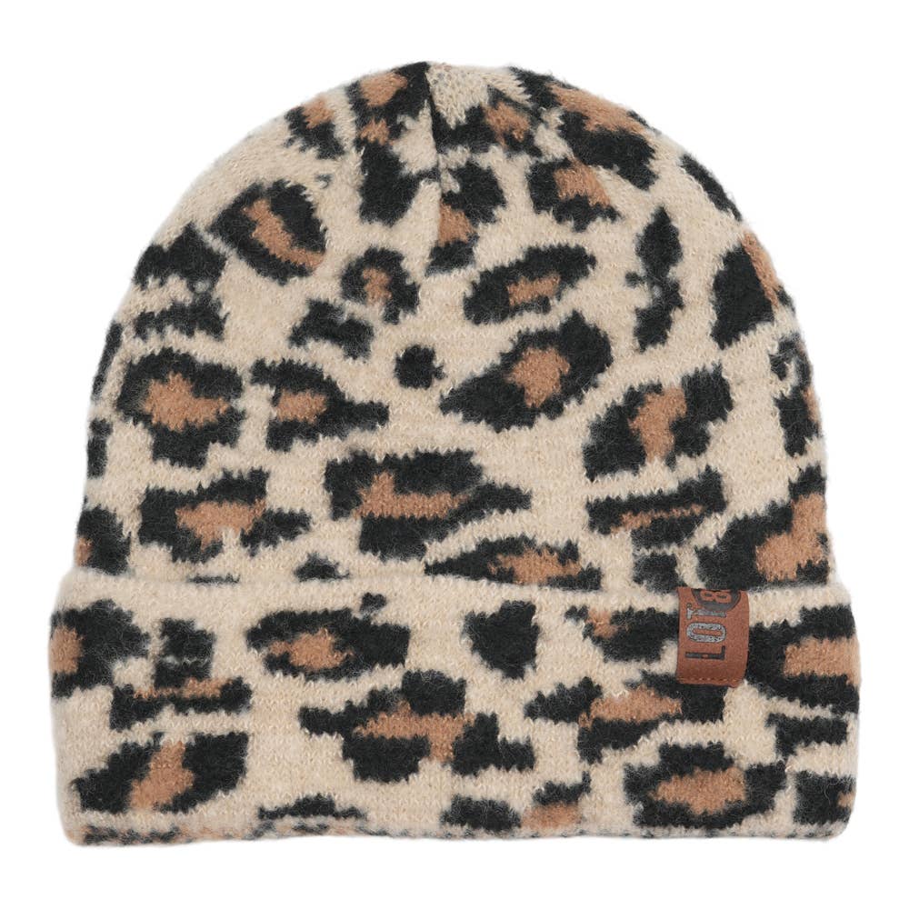 LOT83 - Wholesale Beanie - Dames - Beanie Suus Luipaard Beige0