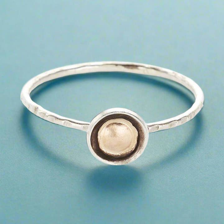 Cup of Gold Stacker Ring for wholesale by J + I Jewelry