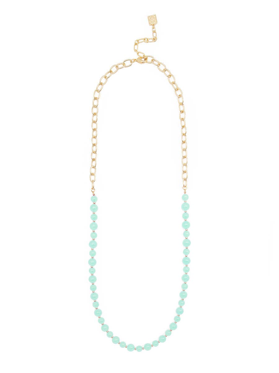 ZENZII Jewelry - Wholesale Beaded/Pearl Necklace - Mixed Glass Bead & Links Long Necklace14