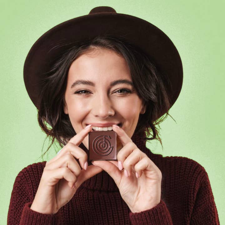The Good Chocolate - Venta al por mayor Chocolate - Cuadrado de chocolate menta/0.4 oz