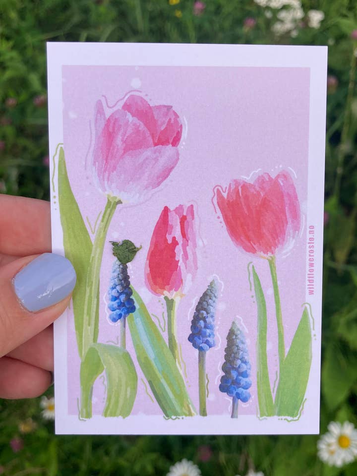 Postcard A7 # 0086 for wholesale by Wildflower Oslo