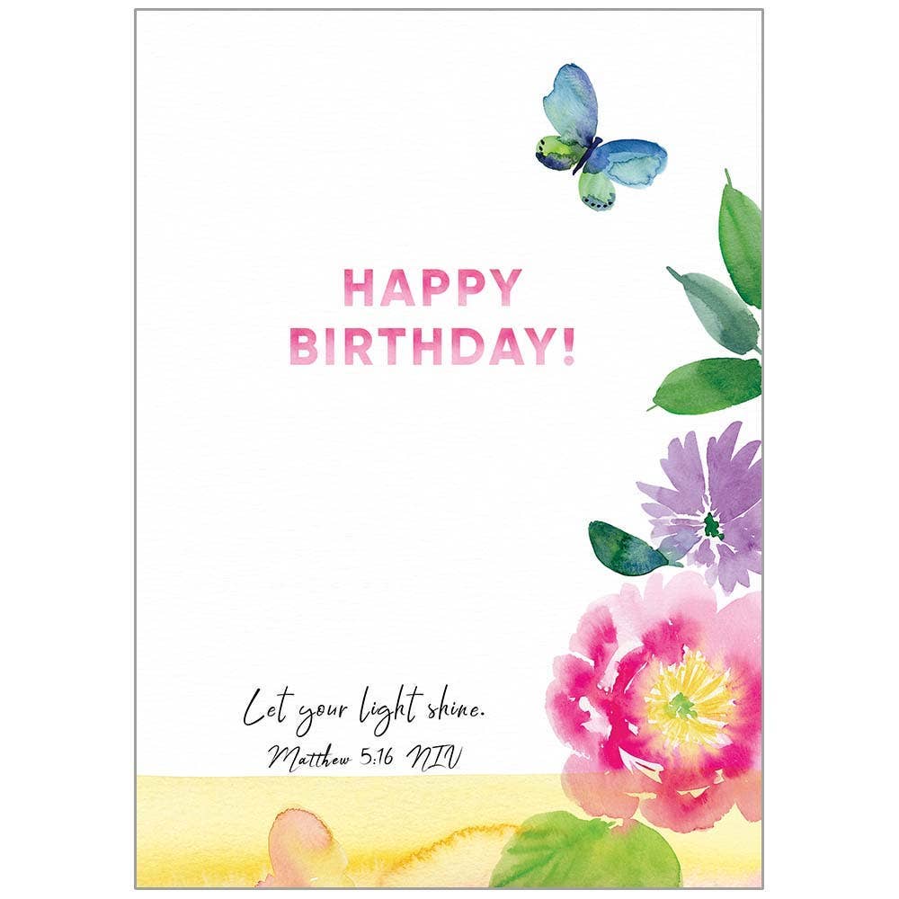 Legacy - Wholesale Birthday Card - Cheerful Floral - Faith Birthday Card1
