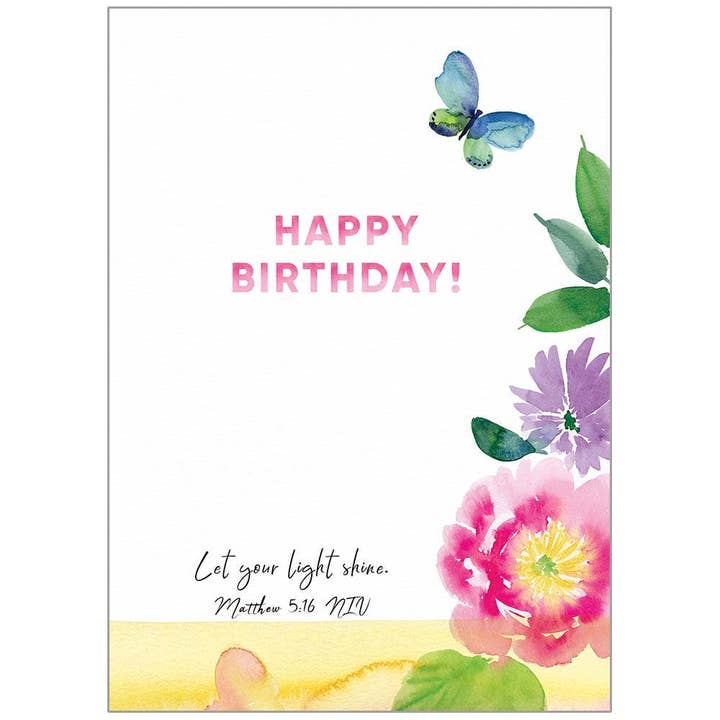 Legacy - Wholesale Birthday Card - Cheerful Floral - Faith Birthday Card1