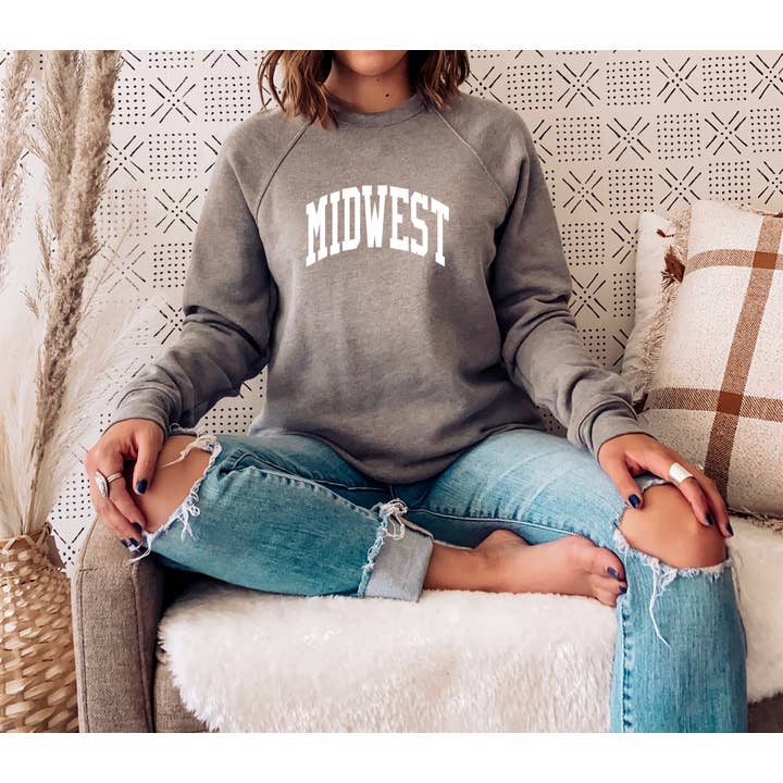 Midwest Women Crewneck, Midwest Sweatshirt, Women Midwest for wholesale by Autumn Rose Co.