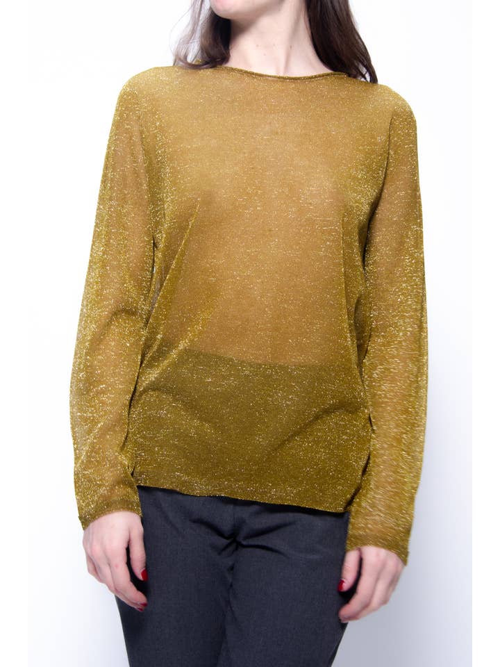 Lèmme - Wholesale Knit Sweater - Women's - Glittered boat neck sweater (3D knit)10