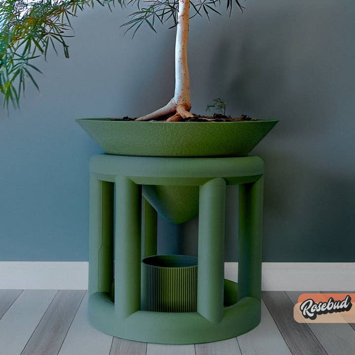 Rosebud Homegoods - Wholesale Plant Pot - Conduit Plant Stand with Plant Pot for Indoors, 3D Printed
