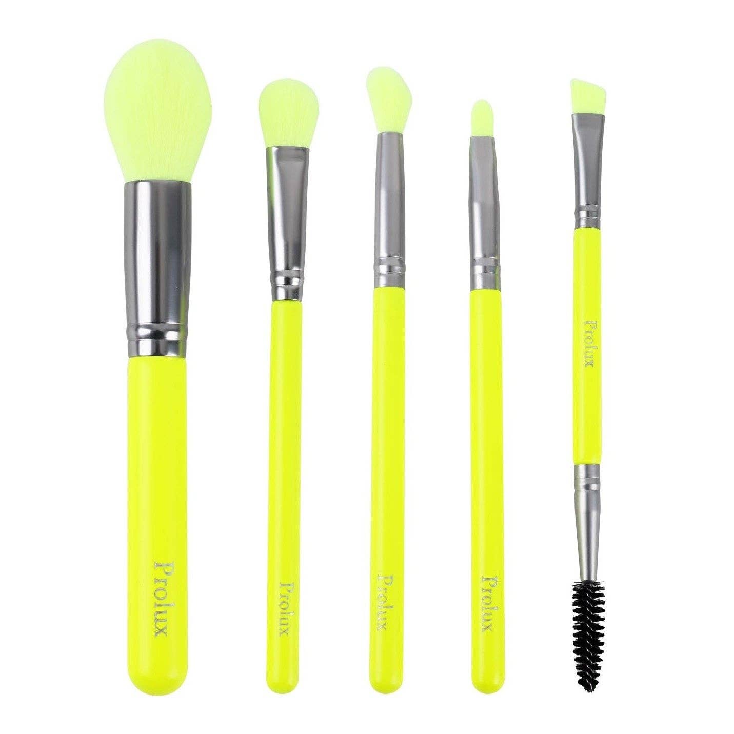 VIAI Beauty - Wholesale Makeup Brush Set - Deluxe 5 Piece Neon Brush Set3