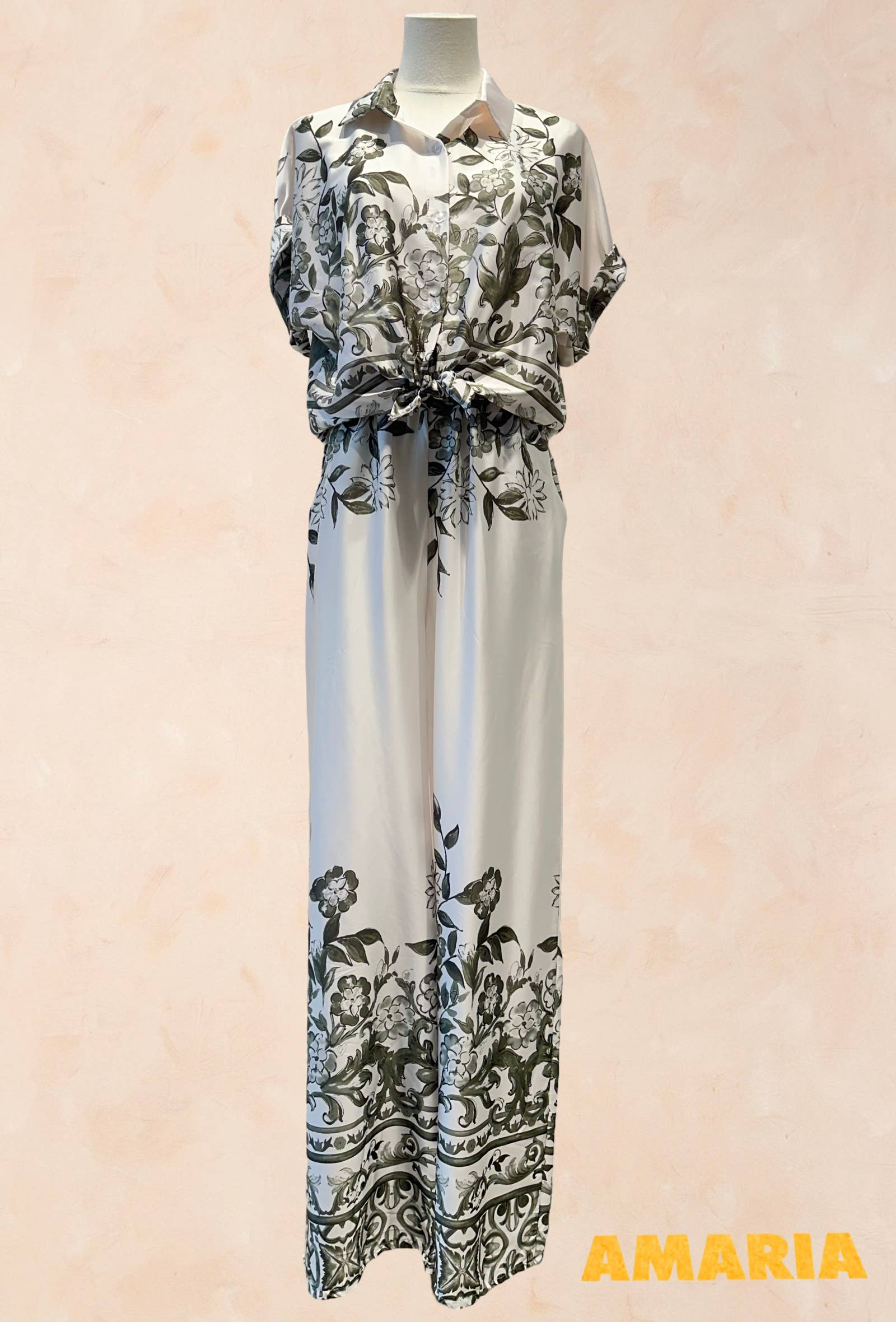 AMARIA - Wholesale Top & Pant Set (NOT Loungewear) - Women's - Women's Floral Print Set – 88730413