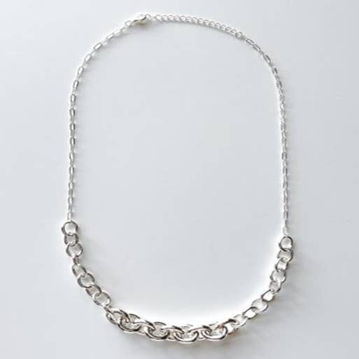 Chunky schakelketting - Zilver voor wholesale door S&A Fashions