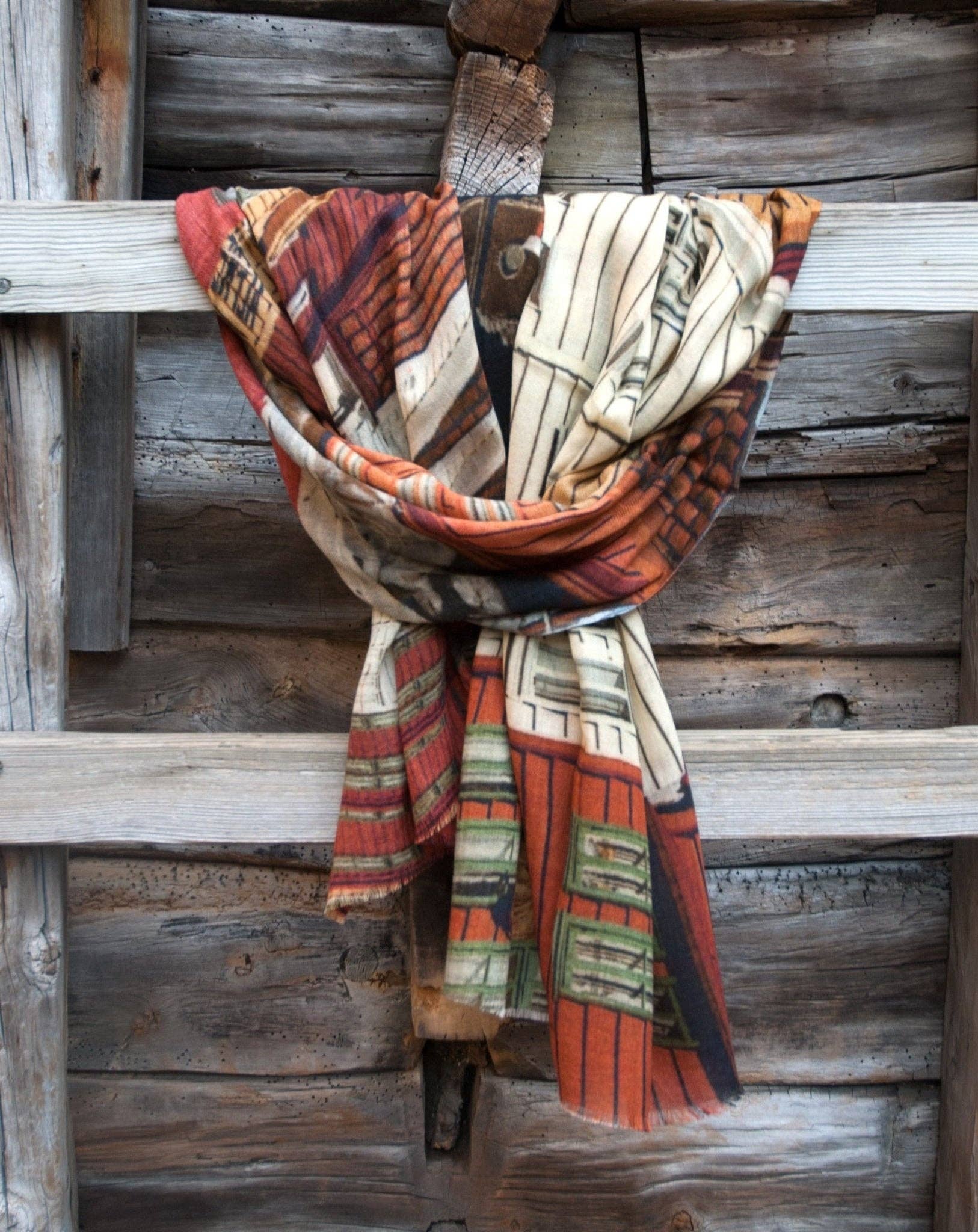 Susan Fosse AS - Wholesale Scarf - Women's - Bryggen Wool and Silk Scarf2