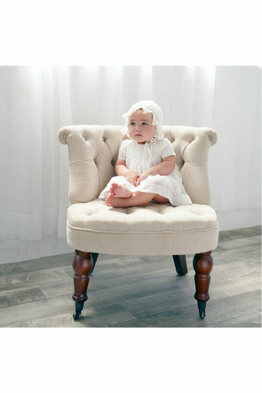 Julius Berger & Carriage Boutique - Vente Ensemble de robes – bébé - Robe Voile pour Bébé Fille Occasion Spéciale + Bonnet4