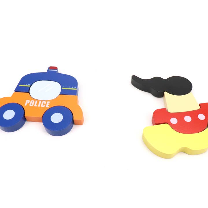 Leo & Friends - Wholesale Puzzle - Kids - Wooden Vehicle Puzzle Kit for Boys and Girls7