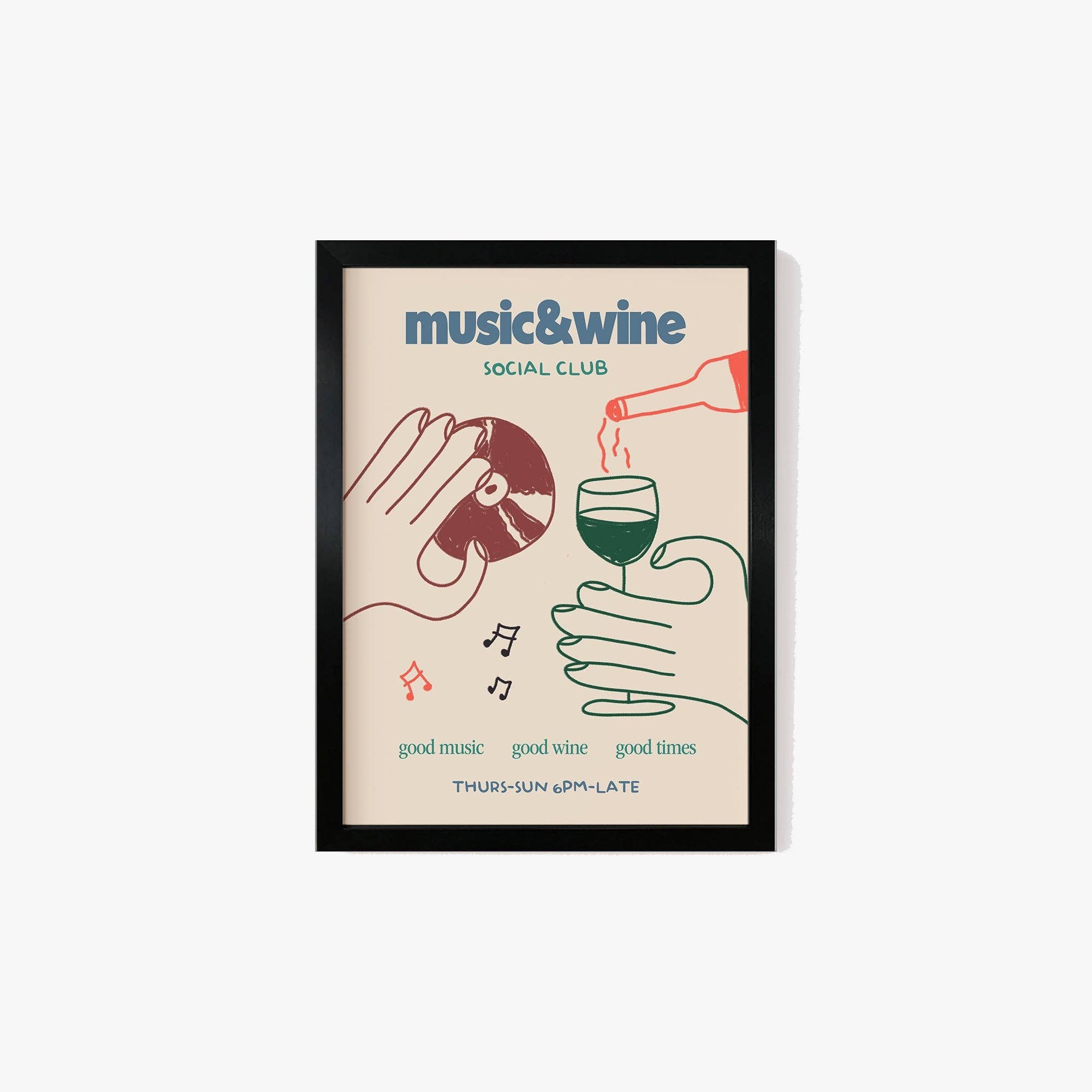 Lune Club – wholesale Art print – Music & Wine Social Club Print20