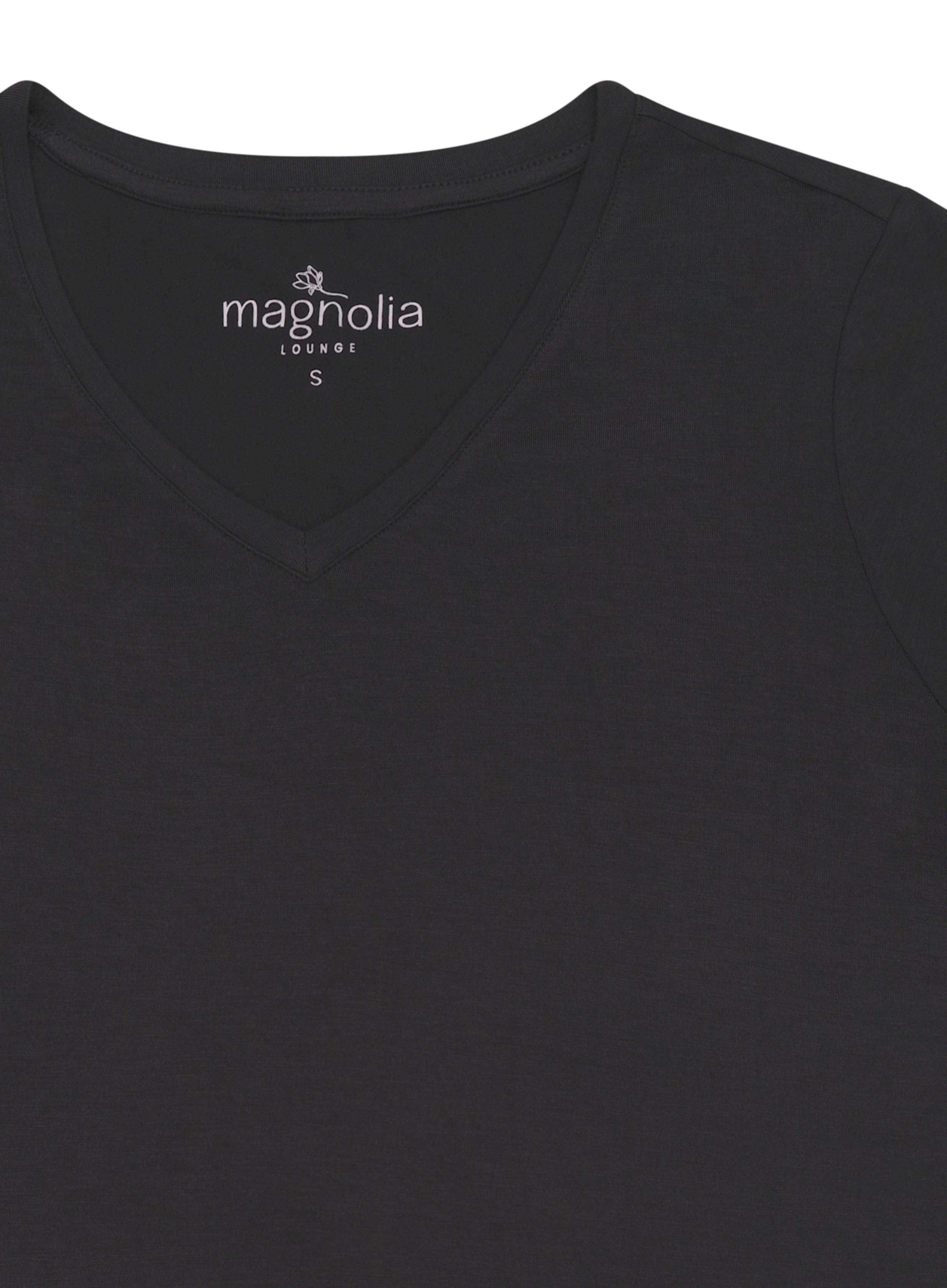 Magnolia Lounge - Wholesale T-shirt – women's - Women's Black Premium Bamboo V Neck Tee3