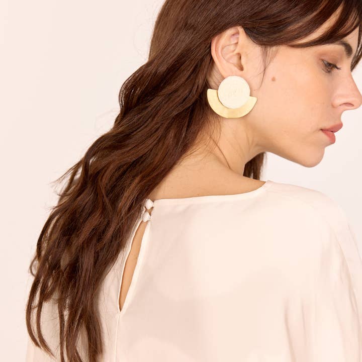 Maradji - Wholesale Dangle Earrings - FARAH RAFFIA AND STEEL EARRING8