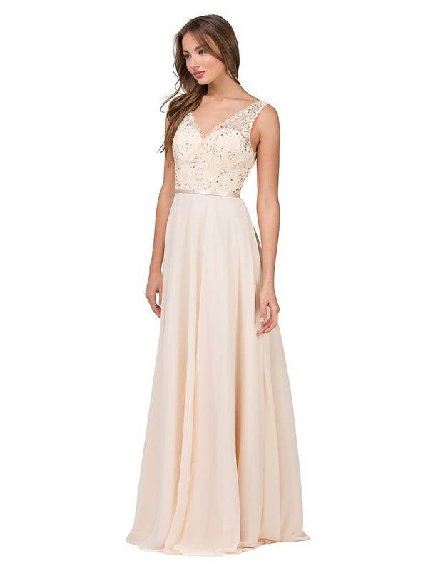 Dancing Queen Dress - Wholesale Gown - Women's - Lace Bodice Chiffon A-Line Evening Gow2