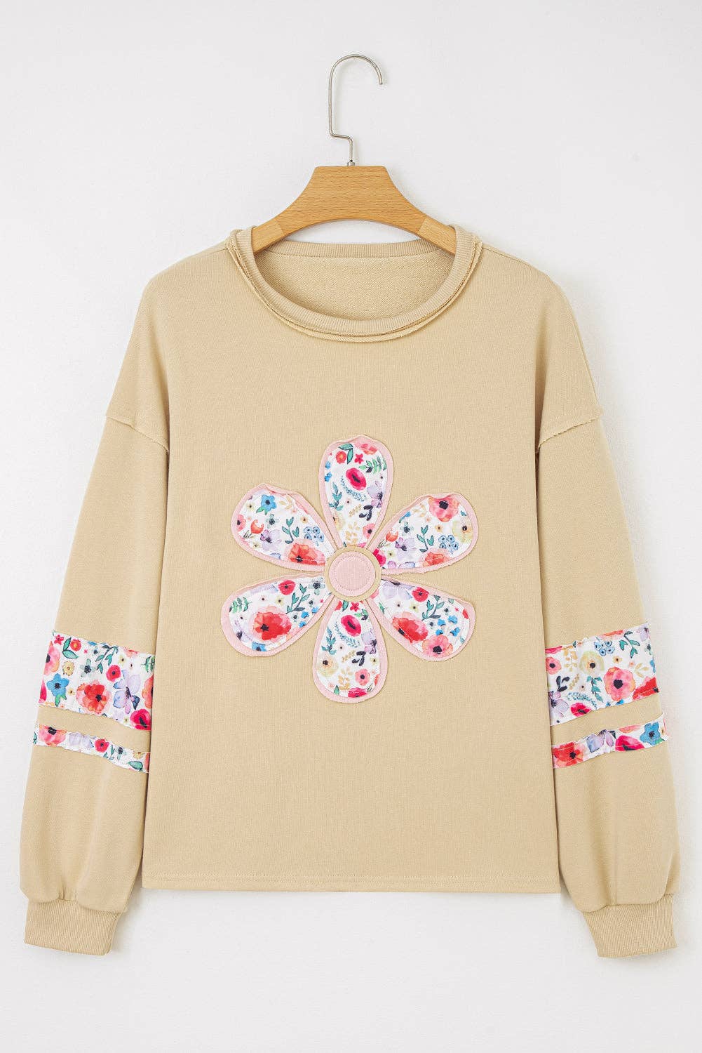 PRETTY BASH - Wholesale Sweatshirt - Women's - Floral Patchwork Long Sleeve Sweatshirt8