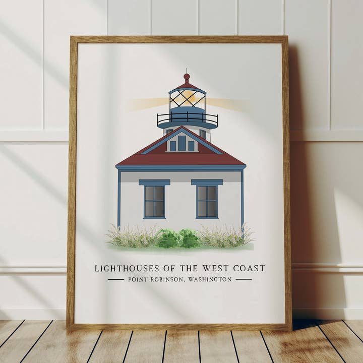 Point Robinson - Lighthouses of the West Coast for wholesale by Fox Burrow Designs