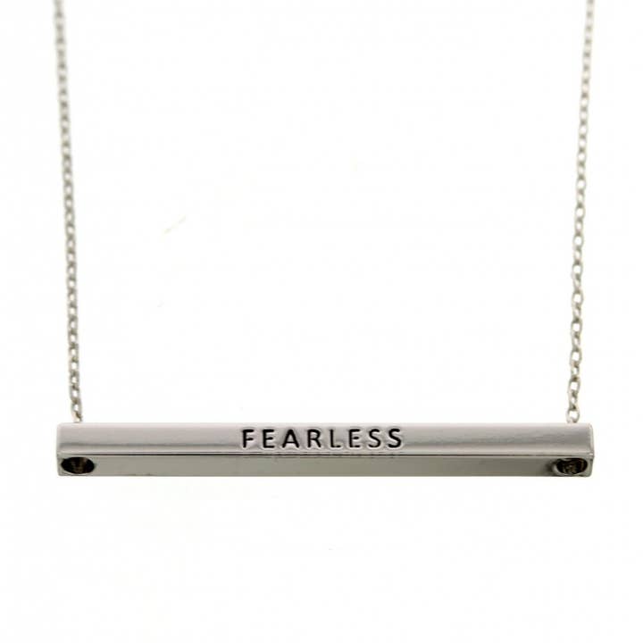 FR4665 FEARLESS_3D Collier à barres en laiton à message horizontal pour la vente par 0011 PREMIERE