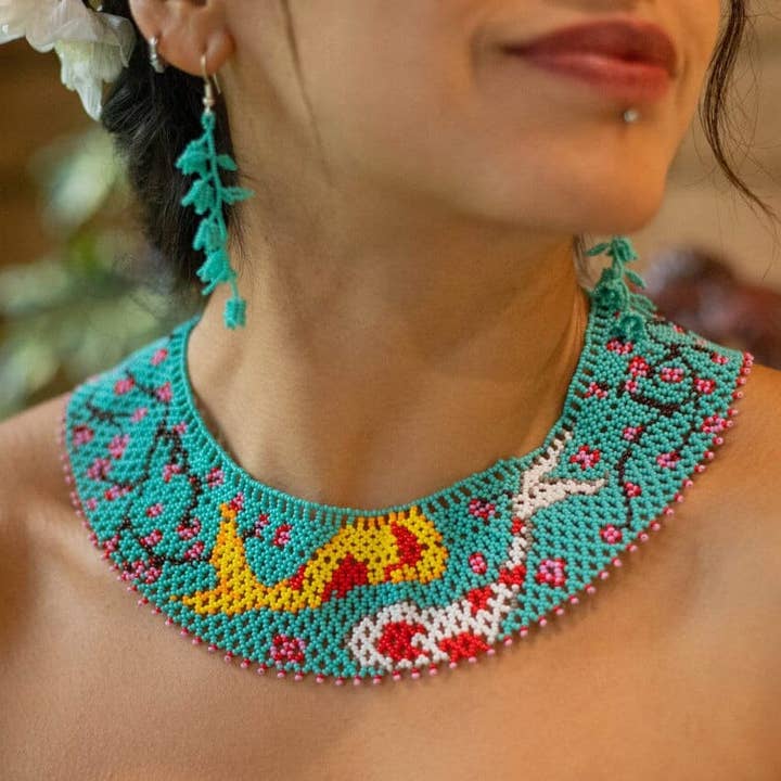 Koi Lovers – Native Beaded Choker of Harmony and Love for wholesale by Mother Sierra
