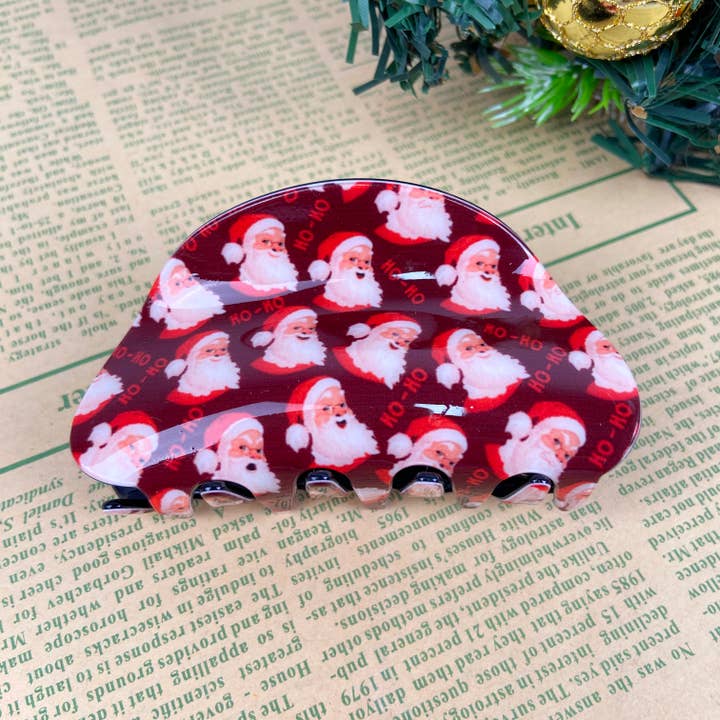 TheDivaSoap - Vendita all'ingrosso Fermaglio per capelli - Donna - Fermaglio per capelli con artiglio natalizio, Babbo Natale, pupazzo di neve2