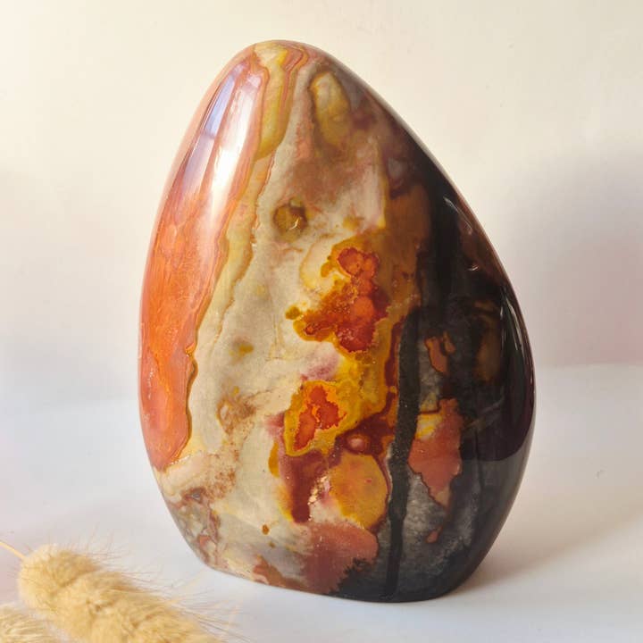Gemstone Spiritual Statement Piece Polychrome Ocean Jasper Freeform – 1299g for wholesale by Moonlight Gemstones