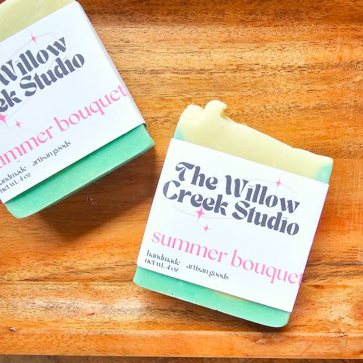 Savon Barre Bouquet d'Été, Savon Artisanal, Bain & Corps pour la vente par The Willow Creek Studio
