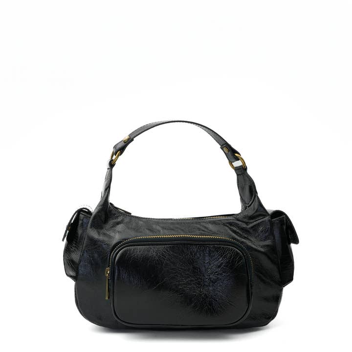 Väska "Siena" i napplack svart för wholesale av LaTalia