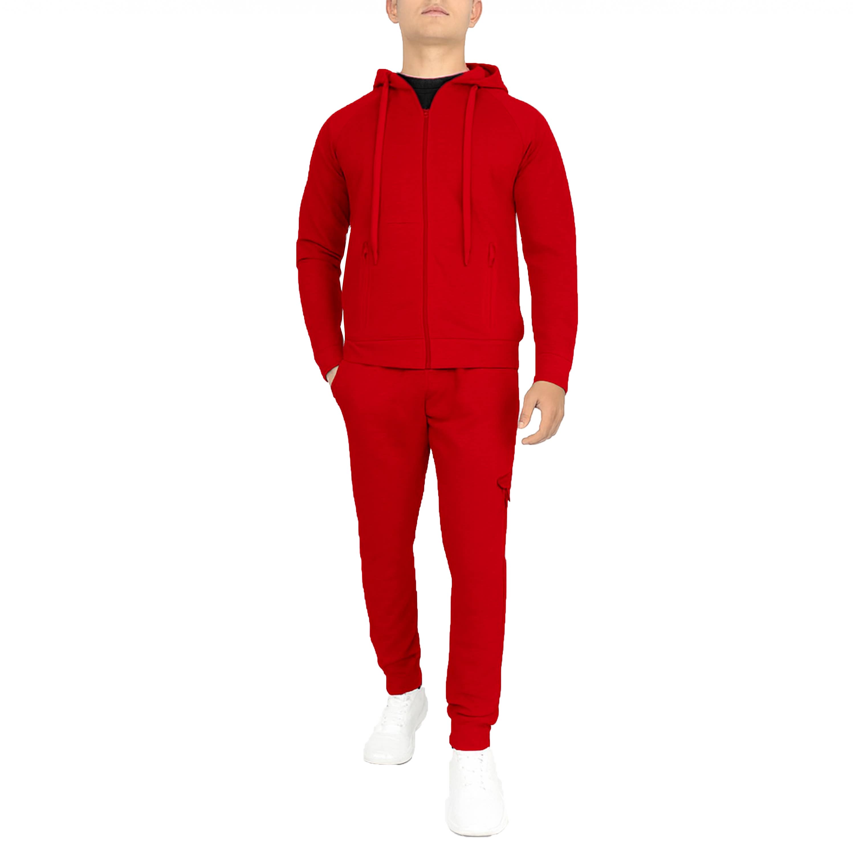 Galaxy By Harvic - Wholesale Lounge Set - Men's - 2-Piece Men's Tech Fleece Hoodie & Jogger Set (S-3XL)8