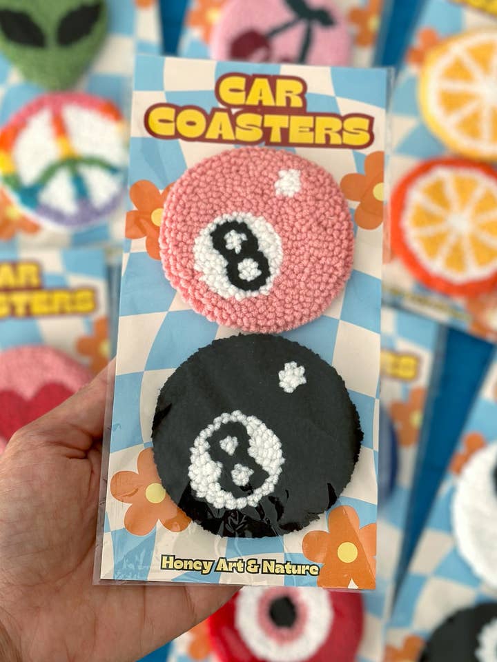 Car Coaster Set,Cute Car Accessories,Customisable Car Decor for wholesale by Honey Art and Nature