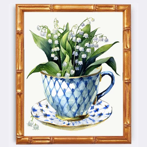 Art Print - "Teacup Lily of the Valley" for wholesale by B McVan Designs