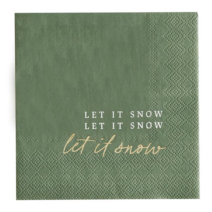 Cocktail Napkin - Let It Snow for wholesale by Santa Barbara Design Studio by Creative Brands
