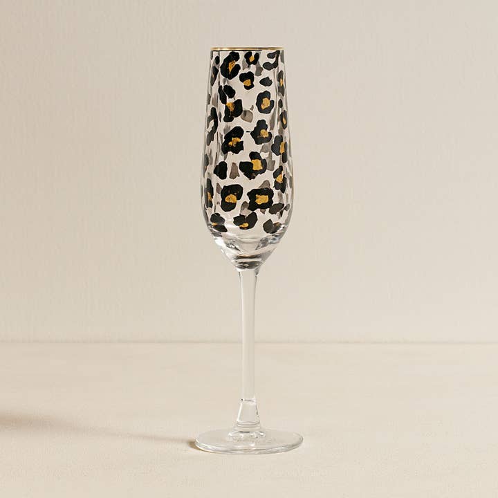 SET OF 4 LEOPARD GLASSES 18CL IN GLASS for wholesale by Novastyl
