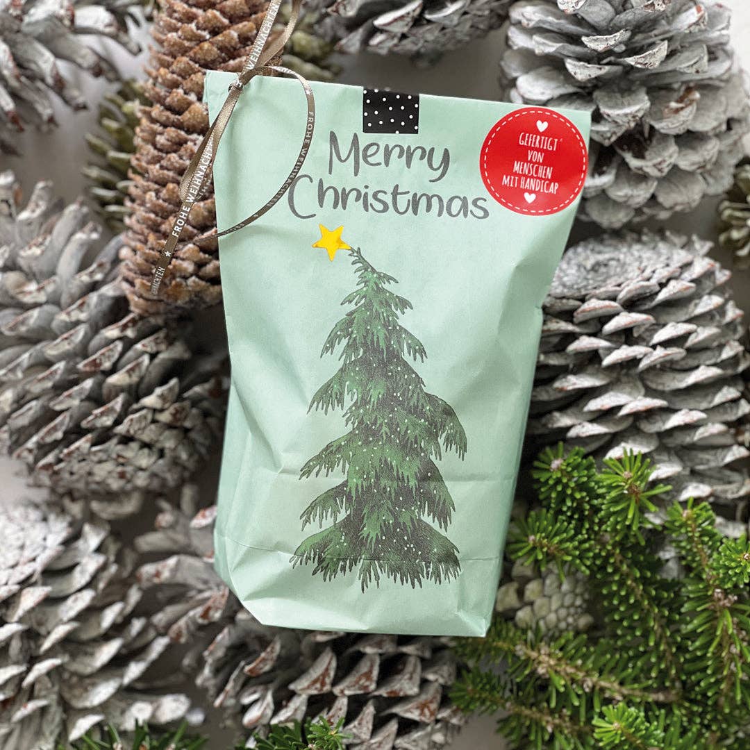 Wunderle GmbH - Venta al por mayor Bolsas de celofán - Feliz Navidad con árbol de abeto8