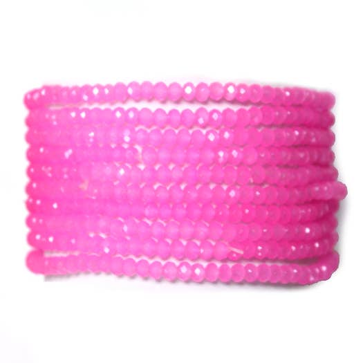 JOIA ACCESSORIES - Wholesale Beaded Bracelet - GLASS BEAD STRETCH MULTI BRACELET, SB 7938