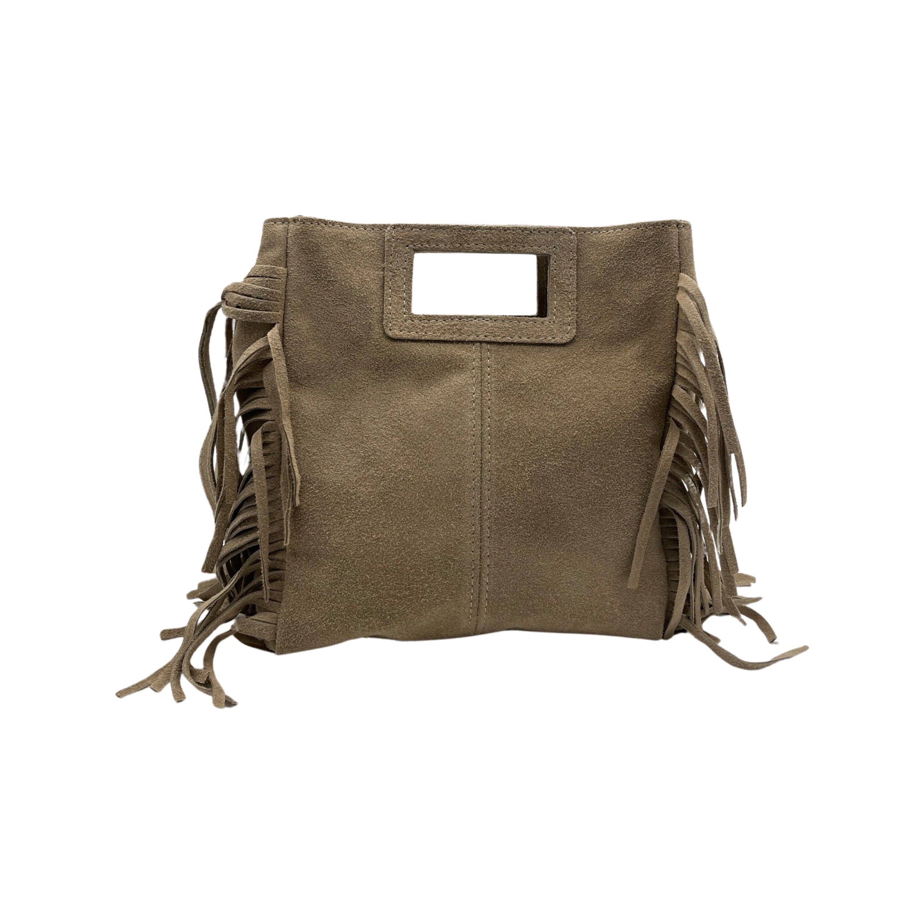 Louisa lee - Wholesale Top Handle Bag - Women's - SUEDE LEATHER HANDBAG MARION TAUPE1