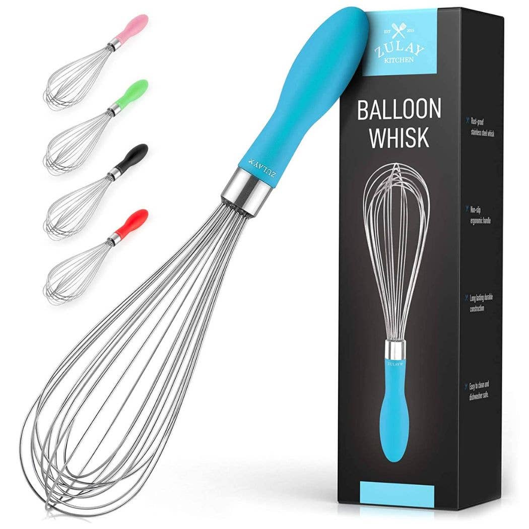 Zulay Kitchen – wholesale Visp – Ballong rostfritt stål visp med mjukt silikon handtag12