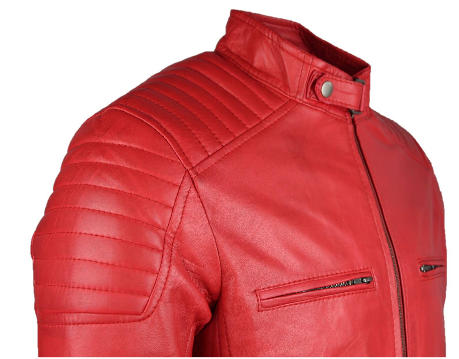 Urban 5884 Amsterdam | Leather jackets – wholesale Motorcykeljacka - Herr – Urban 5884 Ralph bikerjacka i lammskinn för herr i denimstil7