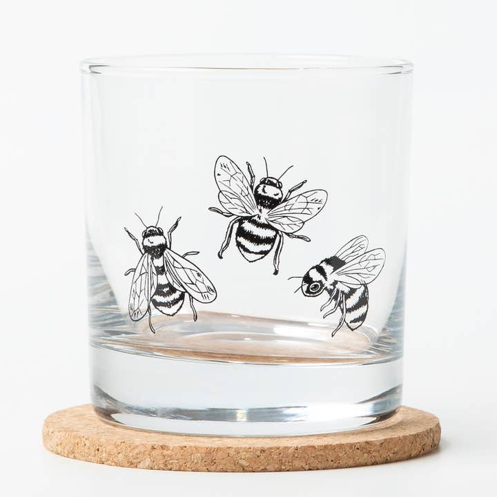 Counter Couture - Wholesale Cocktail/Liquor Glass - Bumble Bee Rocks Glass | Whiskey Glasses