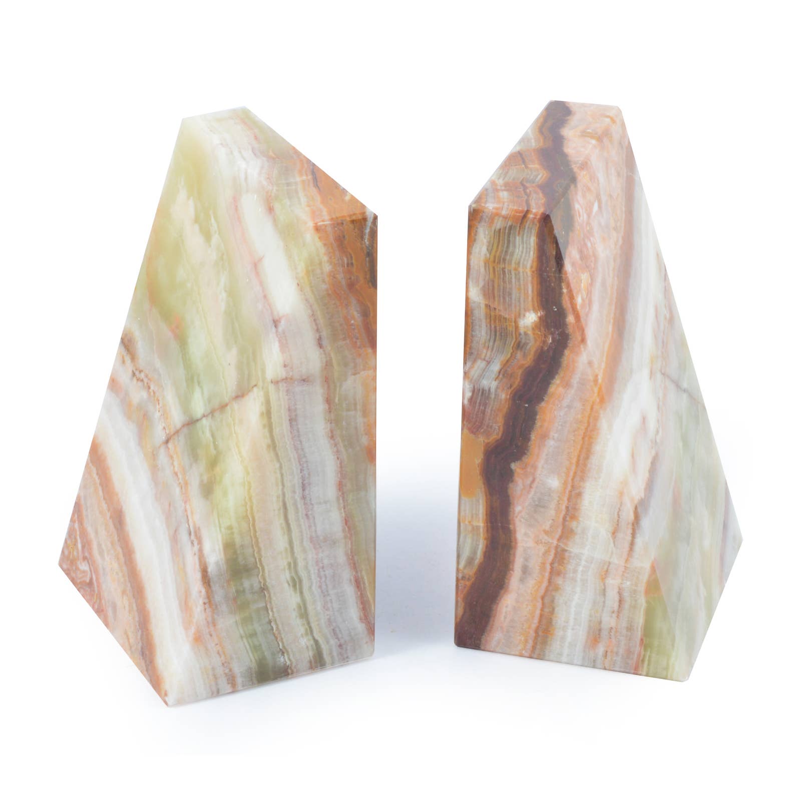 British Fossils - Wholesale Bookend - Marble Wedge Bookends3
