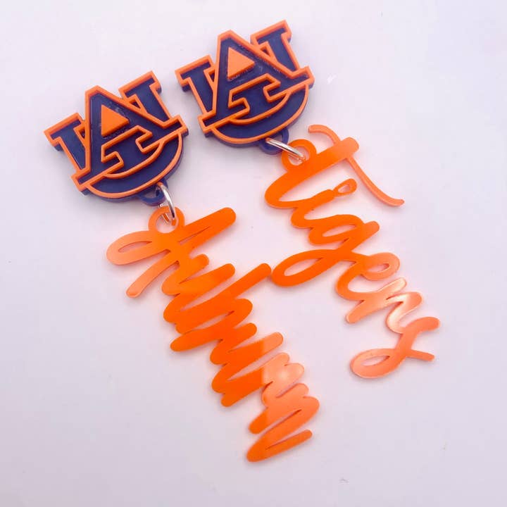 D and M’s Enterprise, LLC - Wholesale Dangle Earrings - Auburn Tigers4