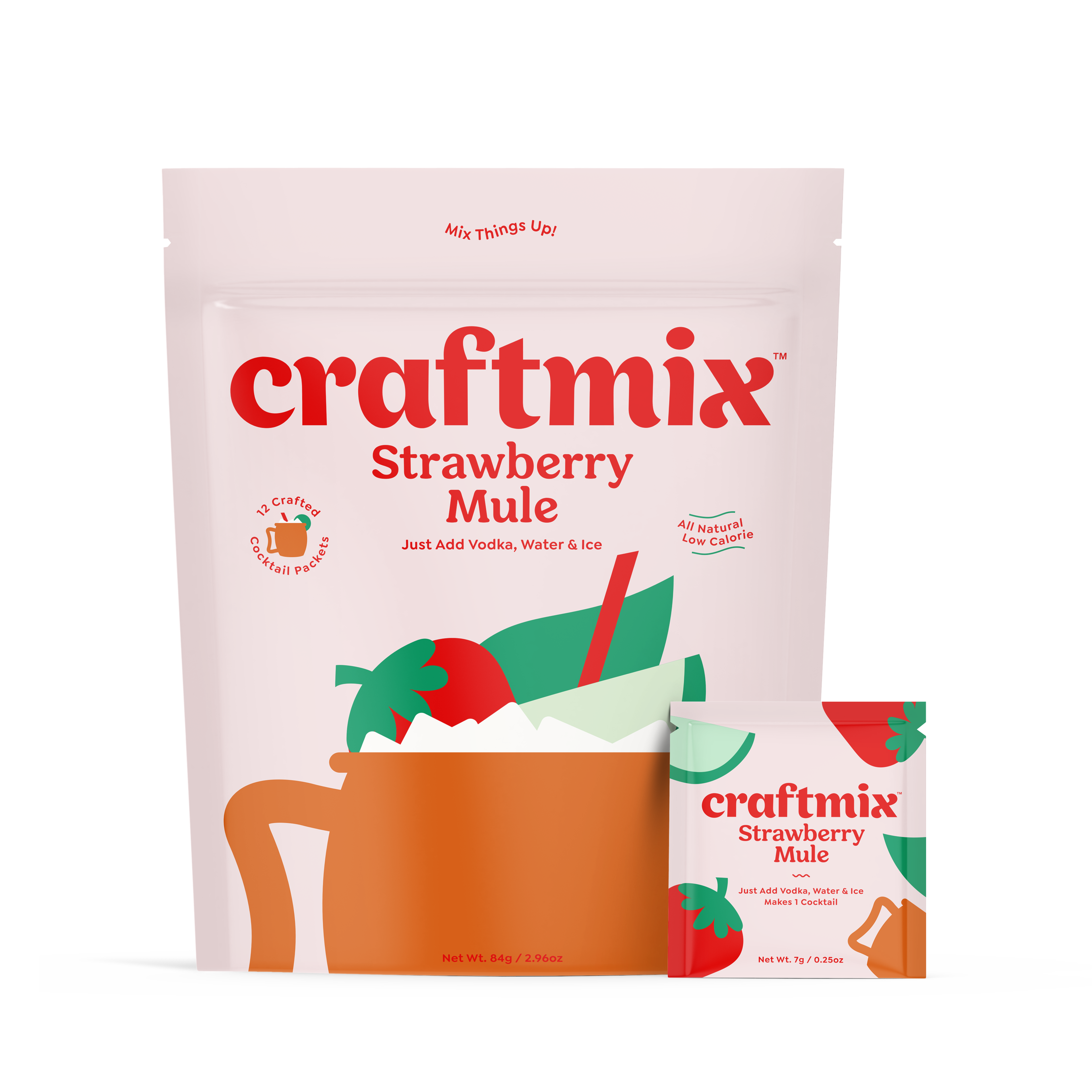 Craftmix – wholesale Cocktail mix/syrup – Strawberry Mule Cocktail Mixer - 12 Servings Multipack7